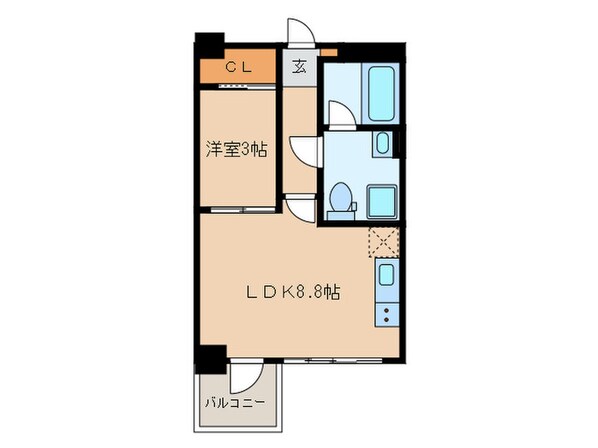 リアン西新の物件間取画像